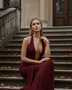 Ariel™ | Vestido maxi drapeado elegante