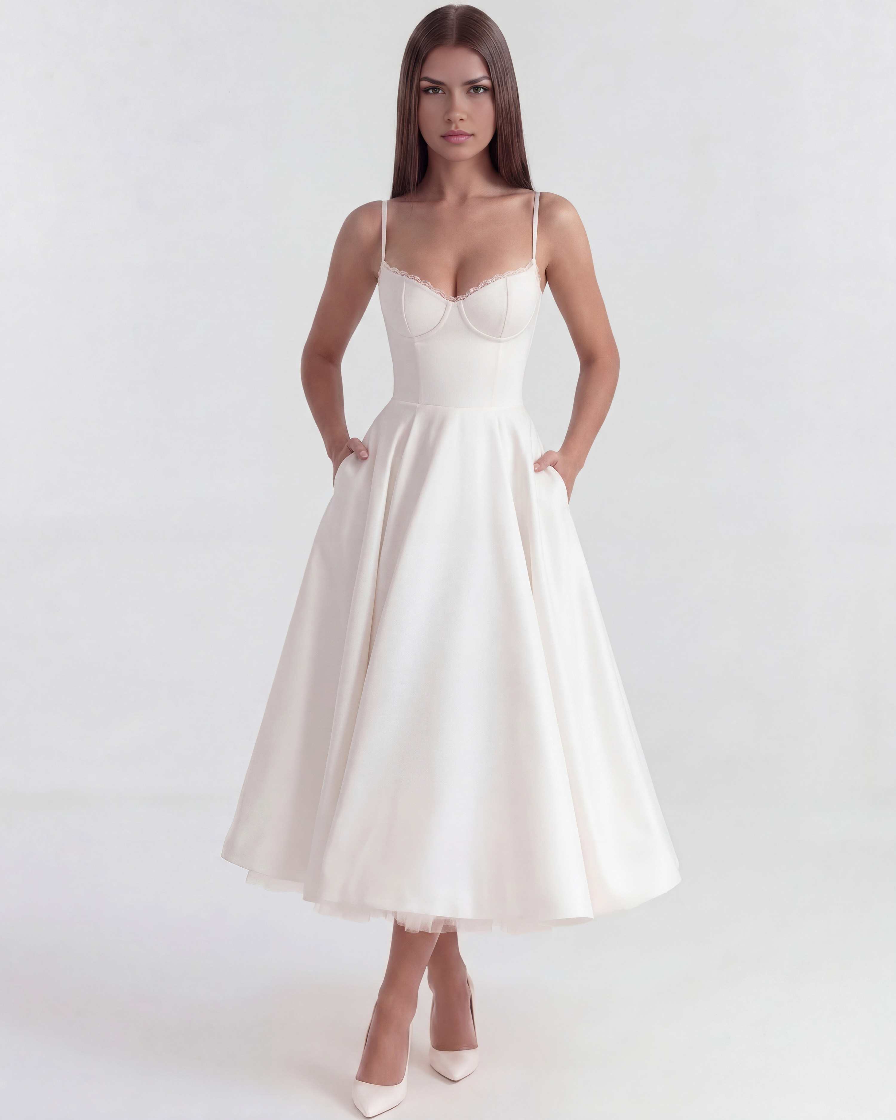 Selene™ | Vestido midi satinado de ensueño
