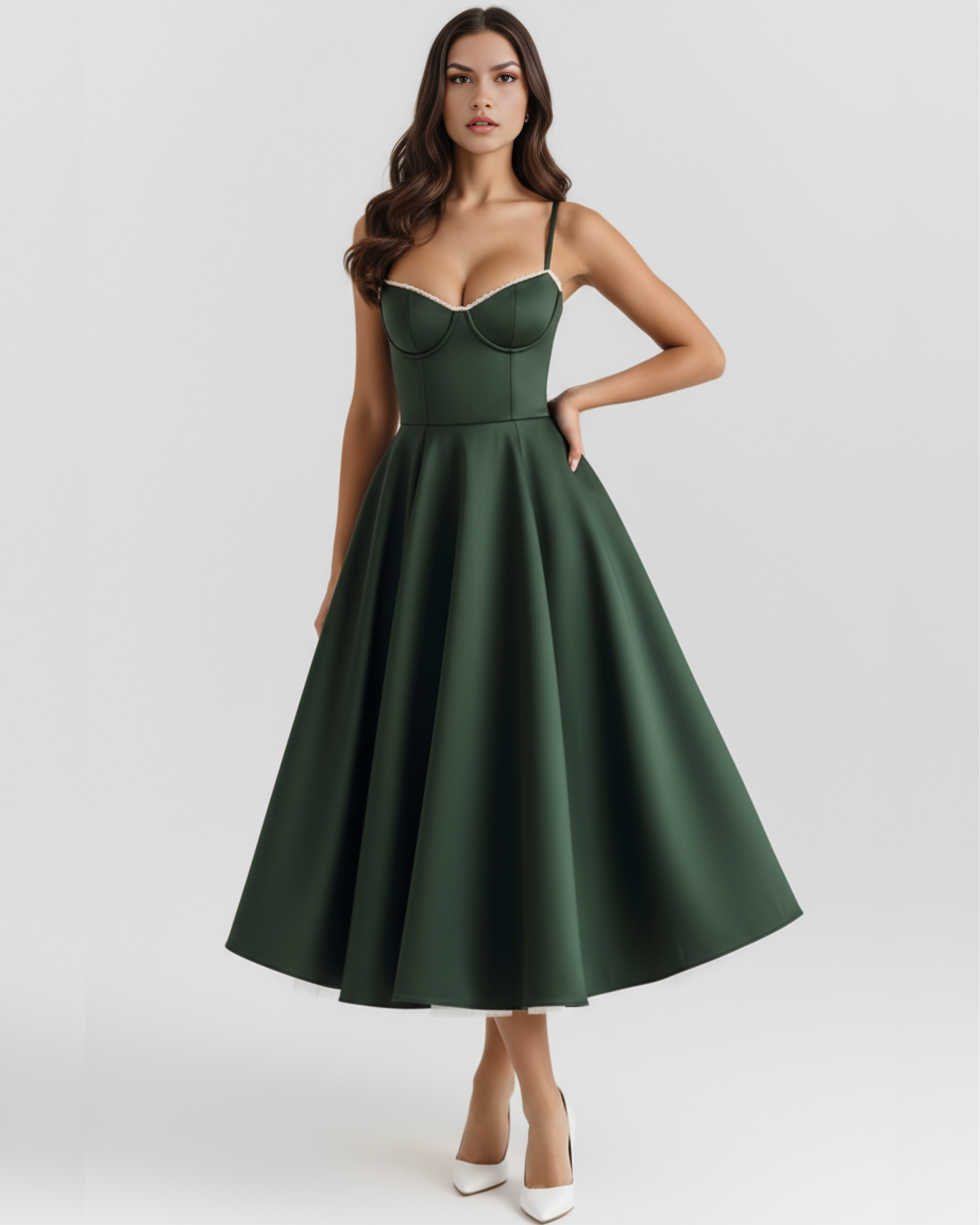 Selene | Vestido midi romántico