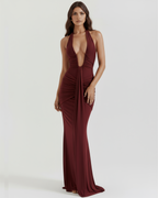 Ariel™ | Vestido maxi drapeado elegante