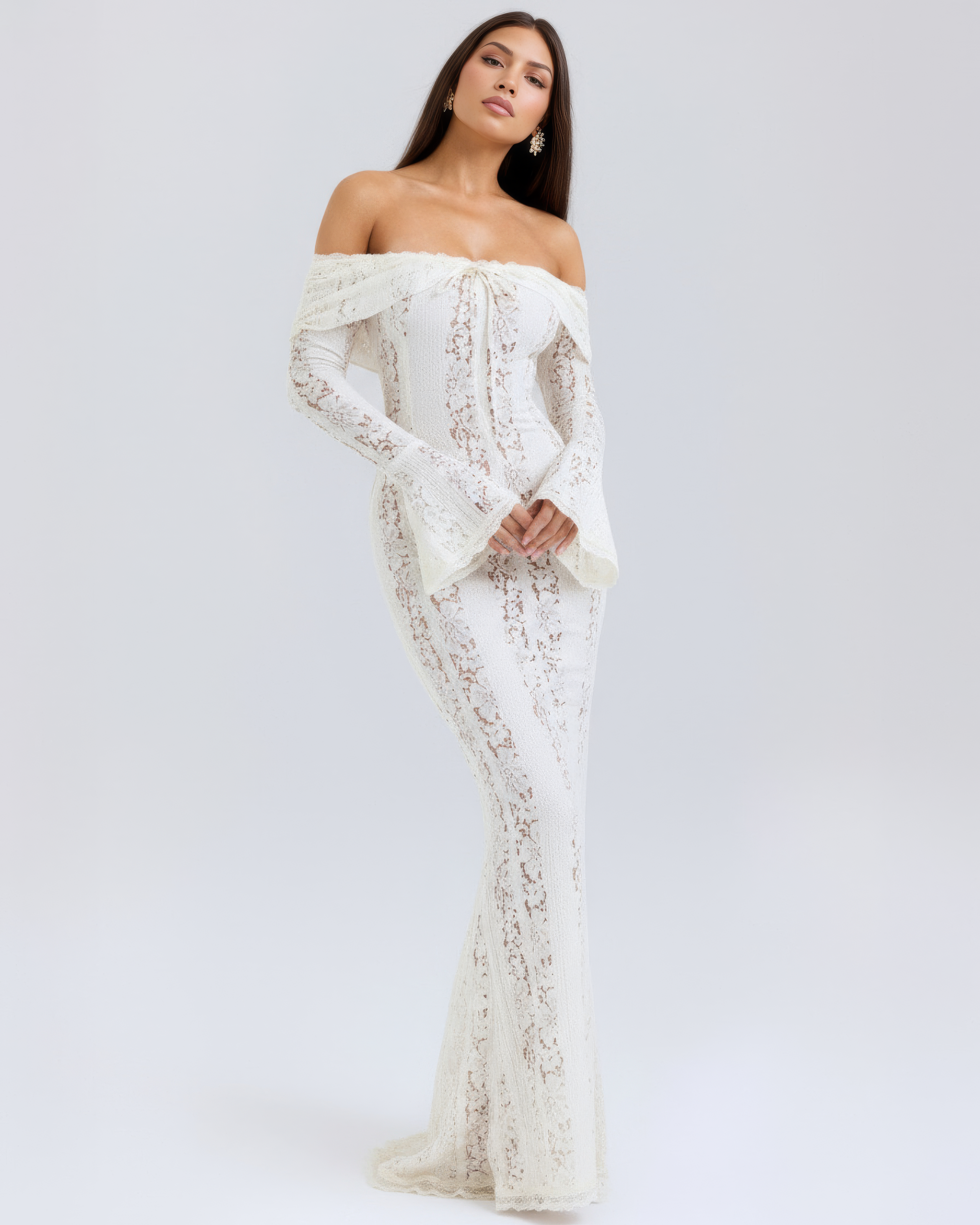 Alessandra™ | Vestido maxi de encaje elegante