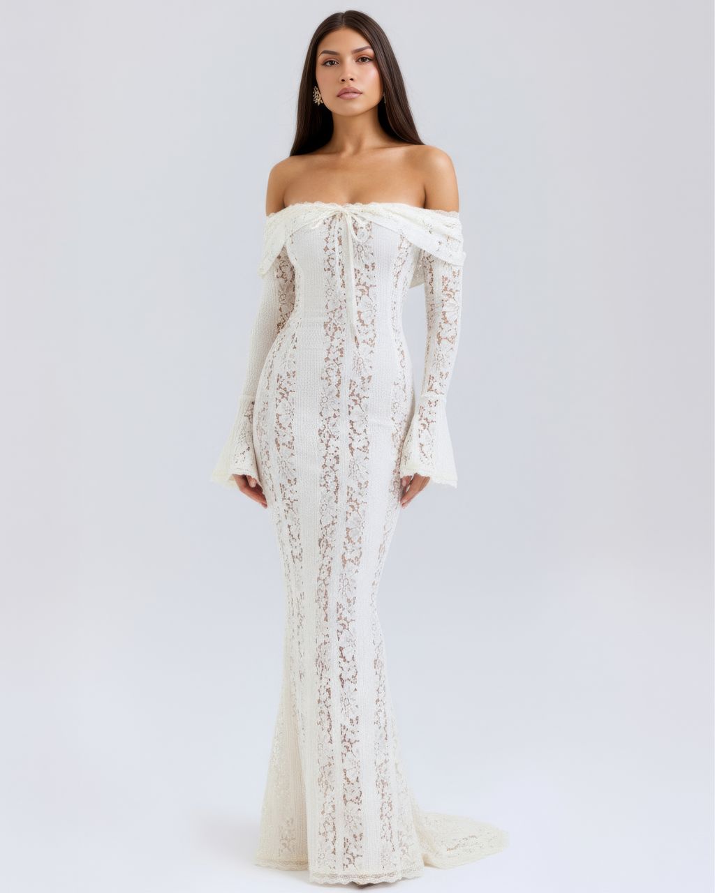 Alessandra™ | Vestido maxi de encaje elegante