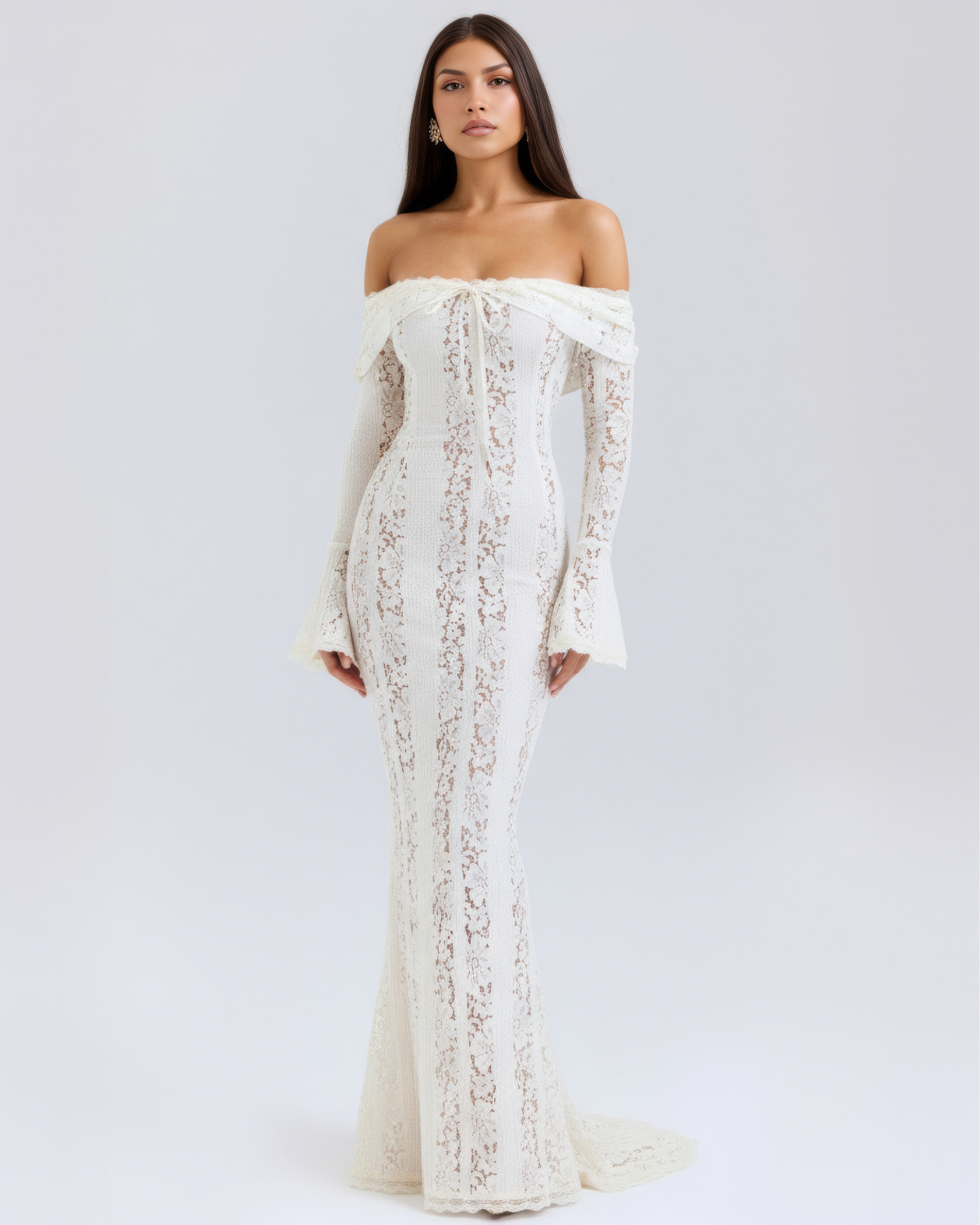 Alessandra™ | Vestido maxi de encaje elegante