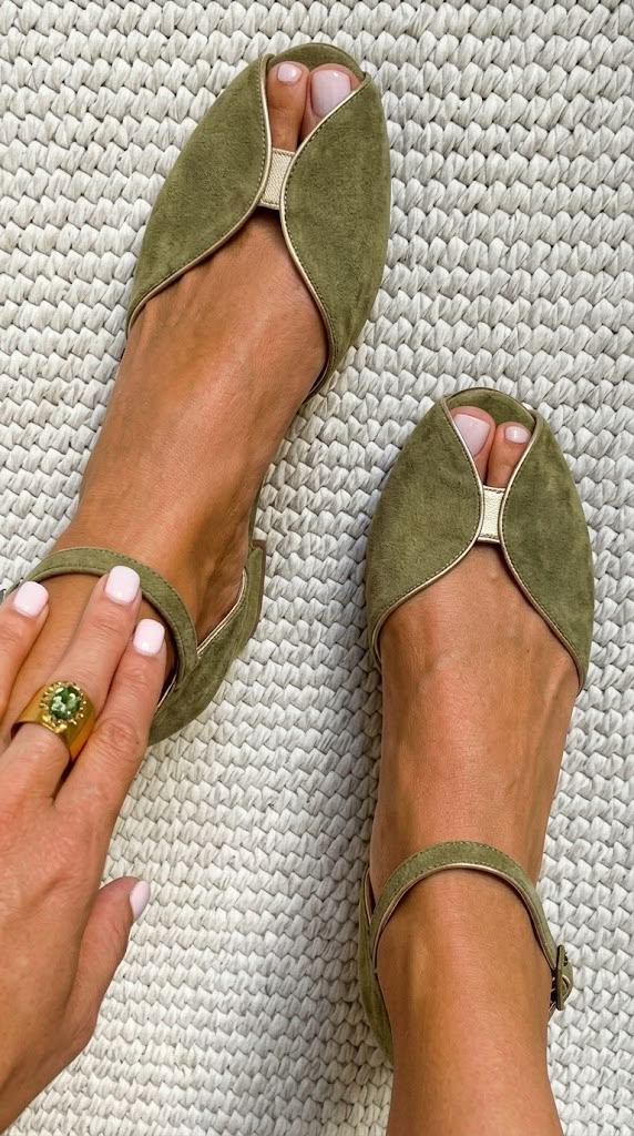 Olivia Sandali Verde Salvia Comfort